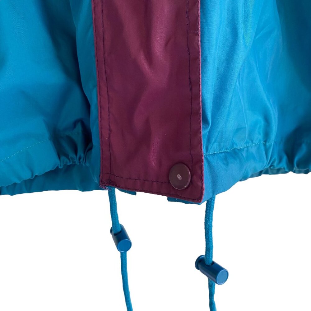 Vintage 90s Golfsmith Golf Nylon Men Windbreaker Jacket Purple Teal Green Vented - Picture 13 of 15